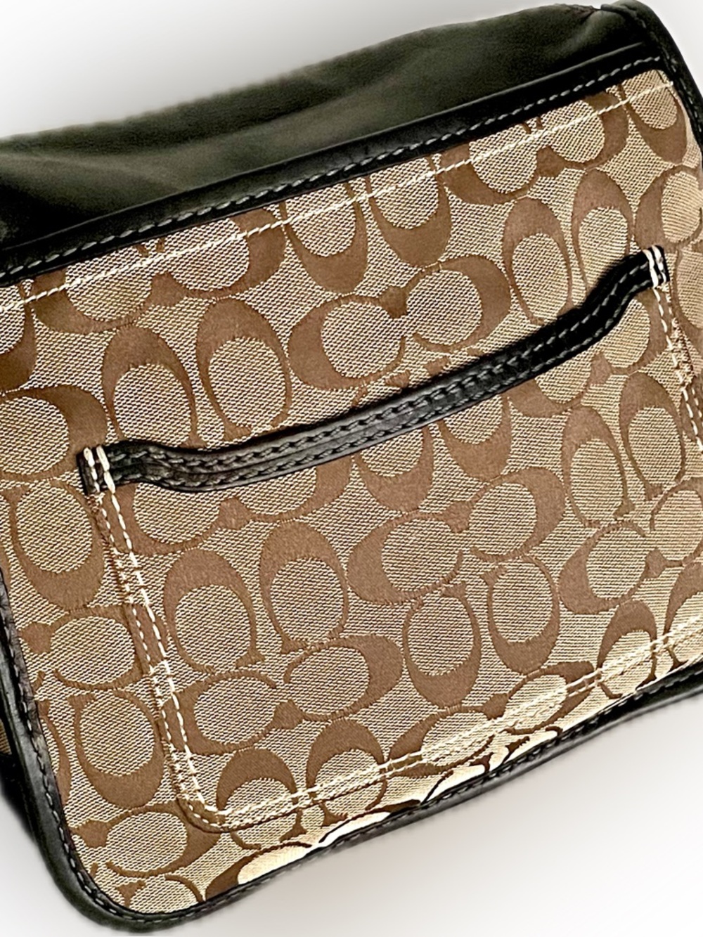 Coach Bleecker Legacy Signature Jacquard &  Leather Crossbody - Picture 3 of 15